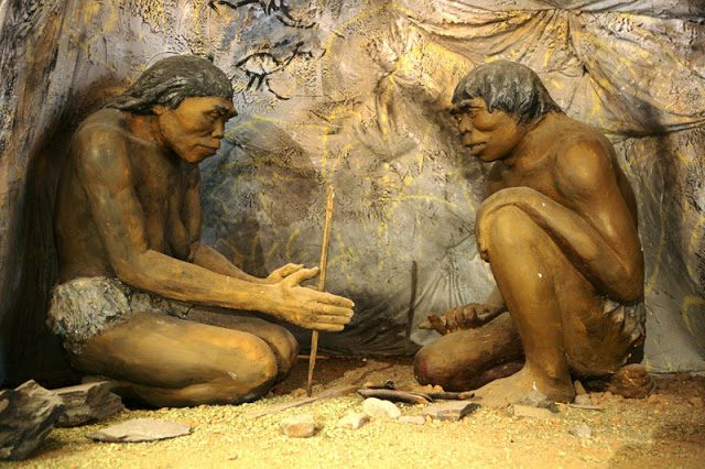 Ricostruzione museale dell'accensione del fuoco
